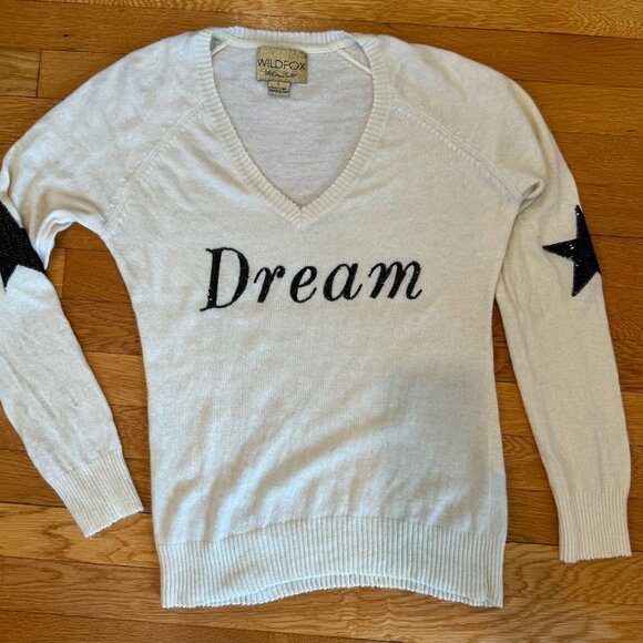 Wildfox, White Label Angora "Dream Sequin" Sweater, Size L - Picture 3 of 6